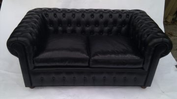 Sillon de cuero negro