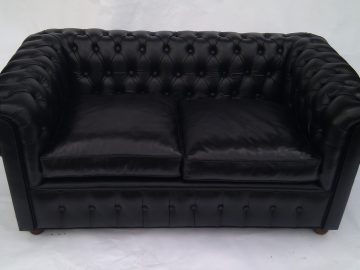 Sillon de cuero negro